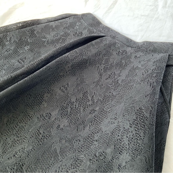 Black Mesh Flower pattern Party High waist Fashion modern Skirt UK brand TFNC - Picture 11 of 16